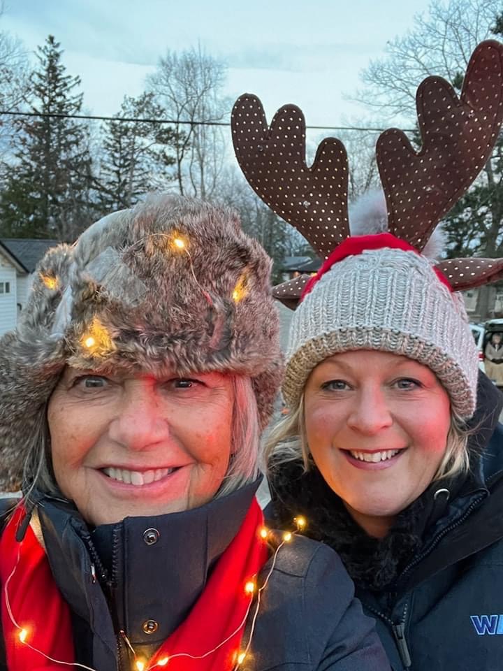 Tanya Snell with Faye Ego at the Wasaga Beach Santa Claus parade