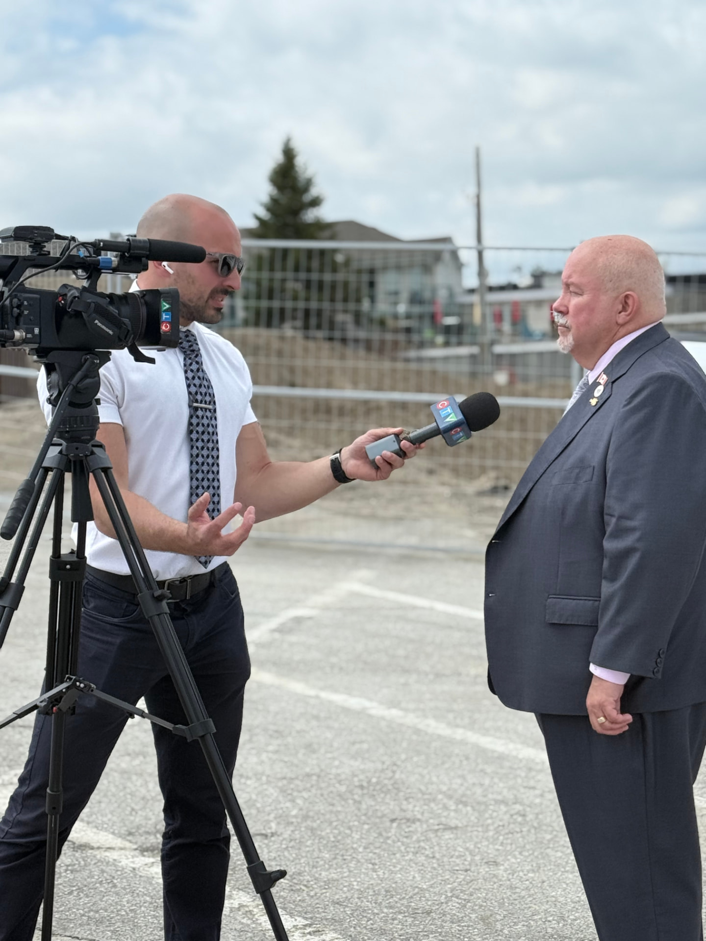 Brian Smith being interviewed by local media