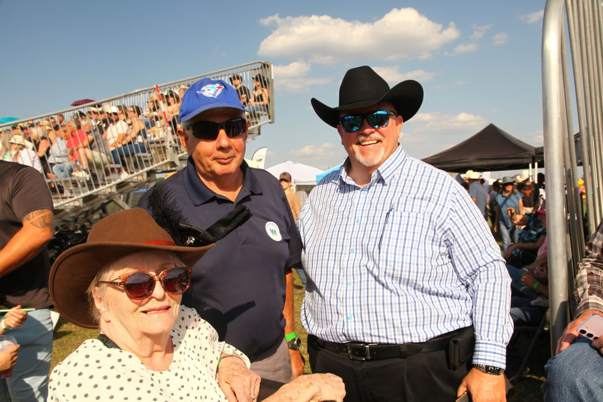 Brian Smith with community members at a local fair