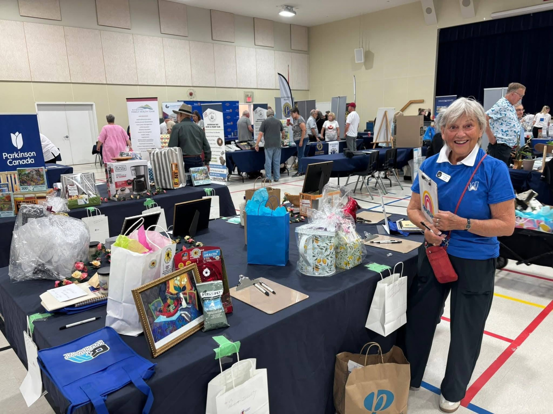 Faye Ego volunteering at a community fundraising event