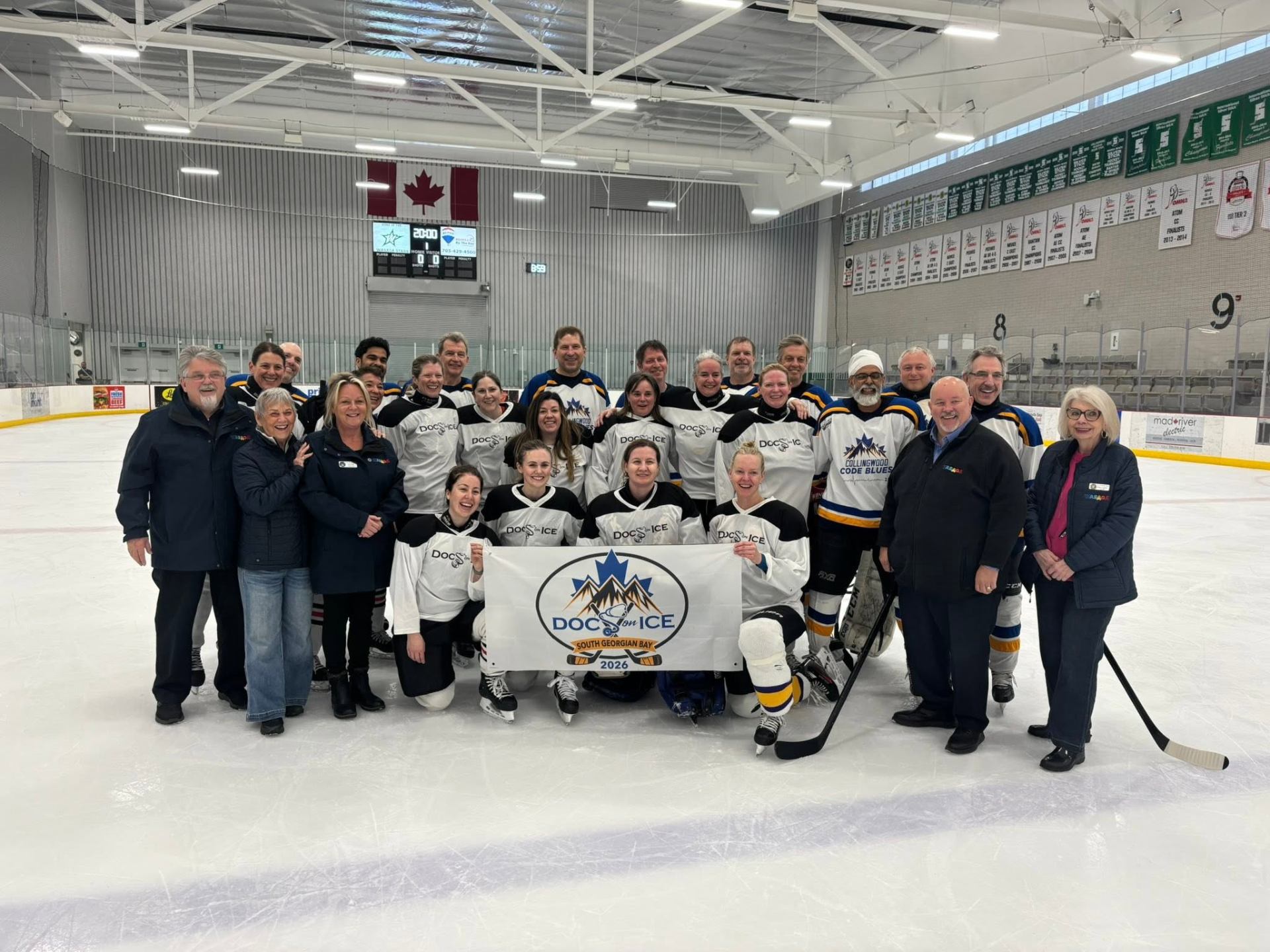 Team Wasaga at the Docs on Ice physician recruitment event